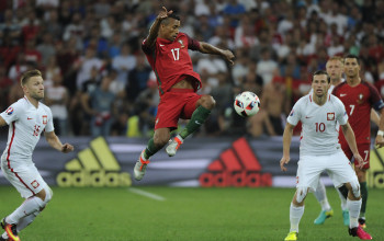 A view of the action between Poland and Portugal during their UEFA Euro 2016 Quarter-final match